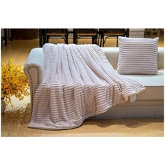 Плед Sofi de Marko Полоса (пудра) 220х240