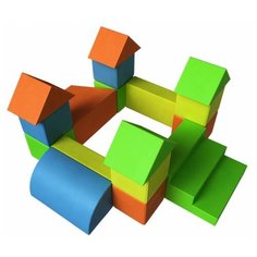 Мягкий игровой комплекс ROMANA 17.07.02, зеленый/желтый/синий/оранжевый