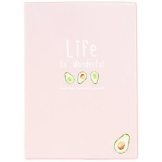 Обложка для паспорта "Life is - pink and avocado" Kawaii Factory