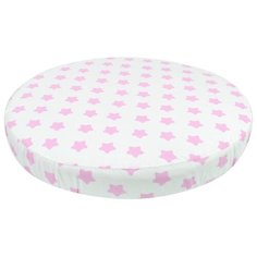Forest kids Простынь для круглого матраса на резинке Stars розовый