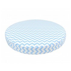 Forest kids Простыня на резинке круглого матраса Zig-Zag 75х75 см голубой