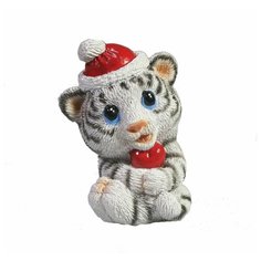Фигурка декоративная застенчивый тигрёнок с сердечком (белый) Remeco (157232) РЕМЕКО
