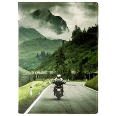 Обложка на автодокументы "Мотоцикл в горах" Kawaii Factory