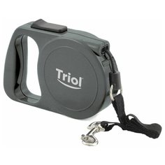 Поводок-рулетка Fusion L, 5м до 30кг, трос Triol