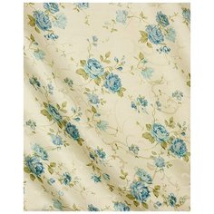 Портьеры ARCO DORO J201 на ленте 260 см синие цветы