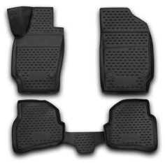 Коврики 3D в салон подходят для VW Polo 2010-2020, 4 шт. сед. (полиуретан) Element