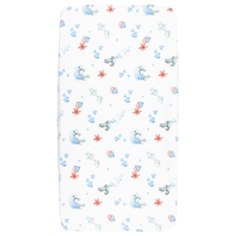 Простыня на резинке Forest kids Зайчики 7898, 80 х 160 см, зайчики/голубой