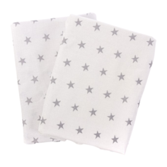 Forest kids Little Stars простынь на резинке 2 шт. серый