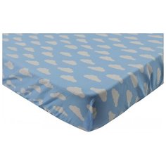 Forest kids Простынь на резинке Clouds голубой