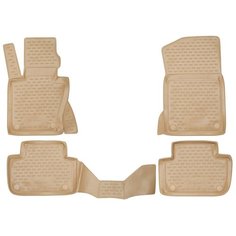 Коврики в салон BMW X3 (E83), 2003-2006, 2006-2010, 4 шт. (полиуретан, бежевые) Element