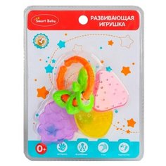 Погремушка с прорезывателем "Фрукты" ТМ "Smart Baby" , на блистере 16.5х4.0х21.5 см