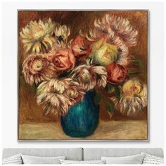 Репродукция картины на холсте Flowers in a Green Vase, 1912г. Размер картины: 105х105см