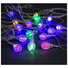 Гирлянда "Нить" 5 м с насадками "Фонарики", IP20, прозрачная нить, 20 LED, свечение мульти, мигание, 220 В Luazon Lighting