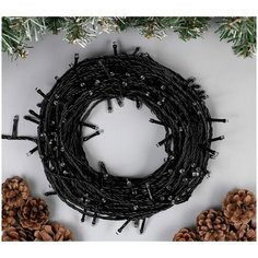 Гирлянда "Нить" 20 м , IP20, тёмная нить, 200 LED, свечение мульти, 8 режимов, 220 В Luazon Lighting