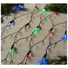 Гирлянда "Сеть" 2 х 2 м , IP20, тёмная нить, 224 LED, свечение мульти, 8 режимов, 220 В Luazon Lighting