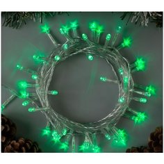 Гирлянда "Нить" 5 м , IP20, прозрачная нить, 50 LED, свечение зелёное, 8 режимов, 220 В Luazon Lighting