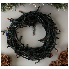 Гирлянда "Нить" 7 м , IP20, тёмная нить, 180 ламп, свечение мульти, 8 режимов, 220 В Luazon Lighting