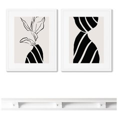 Набор из 2-х репродукций картин в раме Two sidekicks Размер картины: 42х52см