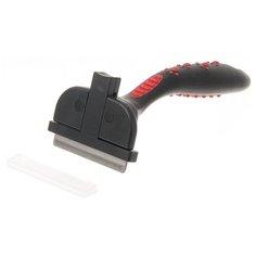 Hello Pet Расческа-триммер самоочищающаяся с кнопкой средняя (65 зуба), Hello Pet 42465M