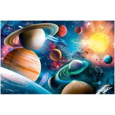 Фотообои Космос / Космические корабли и планеты/ Красивые уютные обои на стену в интерьер комнаты/ 3Д расширяющие пространство/ На кухню в спальню детскую зал гостиную прихожую/ размер 200х129см/ Флизелиновые