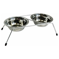 Данко Миски металлические (2шт) на подставке, Данко, объем по 0.45л, диаметр 16 см