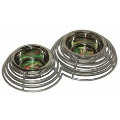 Данко Кормушка напольная на подставке, две миски 0.18 и 0.35мл