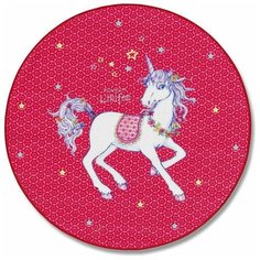 Ковер Boing Carpet Prinzessin Lillifee 103, размер: 1.3х1.3 м, диаметр: 1.3 м, розовый