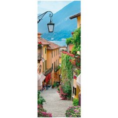 Фотообои Улица города Белладжио Италия/ Красивые уютные обои на стену в интерьер комнаты/ 3Д расширяющие пространство/ На кухню в спальню детскую зал гостиную прихожую/ размер 100х270см/ Флизелиновые