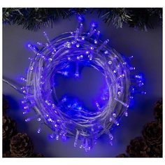 Гирлянда "Нить" 20 м , IP20, прозрачная нить, 200 LED, свечение синее, 8 режимов, 220 В Luazon Lighting