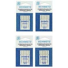 "Набор игл Schmetz: стандартные №70 (5шт), №80 (5шт), №90 (5шт), №100 (5шт) для бытовых швейных машин"