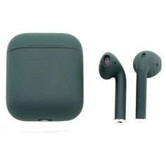 Беспроводные наушники Apple AirPods 2 Color (без беспроводной зарядки чехла), матовый темно-зеленый (полная покраска)