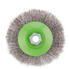 СИБРТЕХ Щетка для УШМ, 115, М14, "тарелка", витая проволока Сибртех