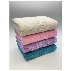 Полотенца махровые для рук 40х70, комплект из 4 шт. "мурена+люпин+розовый+шампань" Ashgabat Dokma Toplumy