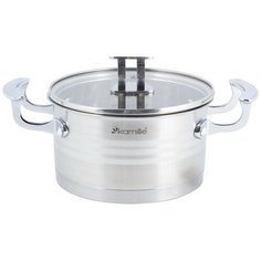 Кастрюля 3,1 л из нержавеющей стали с крышкой Kamille KM-5855 (Ø20х11 см)