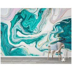 M00404 Фотообои Флизелиновые с виниловым покрытием "Мрамор. Флюид" 400х270 см Barton Wallpapers