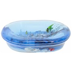 Мыльница настольная «Морская Рыбка» пластик цвет голубой Аквалиния