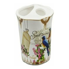 Стакан для зубных щёток настольный «Птички» Vidage