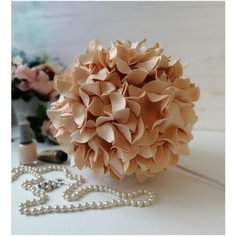 Декоративный светильник-ночник в виде цветка Гортензии белый-кремовый / Подарок на Новый год Uniel