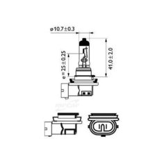 PHILIPS 12362PRC1 12362PRC1_лампа H11 12V 55W PGJ19-2 Vision\
