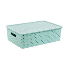 Корзинка "Береста" 7,5л 350х 245х105мм с крышкой (шалфей) (12) Violet