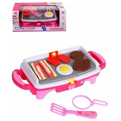 Кухня детская игровая, набор Кухня - гриль, игрушечная посуда и продукты, игрушка для детей, игрушка для девочек, игрушка для мальчиков, игрушечная кухня, сюжетно- ролевые игры, в/к 33х16х14 см Компания Друзей