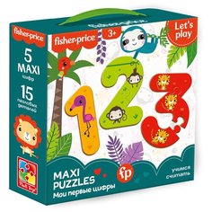 Пазлы детские развивающие Vladi Toys Maxi Puzzle Fisher-Price Мои первые цифры , VT1711-03