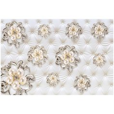 Фотообои DIVINO Броши с жемчугом на светлом фоне 400х270