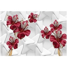 Фотообои DIVINO/T коллекцияКрасные цветы 400х270