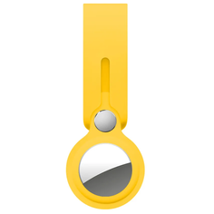 Брелок-подвеска для AirTag Deppa, силикон, с петлей, желтый