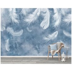 M00504 Фотообои Флизелиновые с виниловым покрытием Фотообои Поверхности Перья 400х270 см Barton Wallpapers