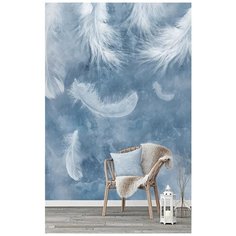 M00502 Фотообои Флизелиновые с виниловым покрытием Фотообои Поверхности Перья 200х270 см Barton Wallpapers