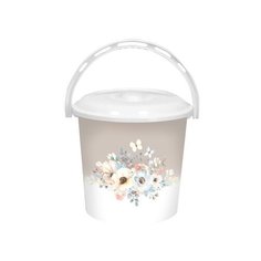 Ведро 10л с декором "Акварель" 110129 Violet