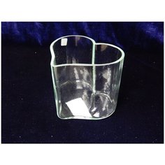 Ваза Амур Сердечко Nina Glass стеклянная h120 прозрачная