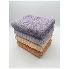 Полотенца махровые для лица 50х90, комплект из 4 шт."Каппучино+песочный+св.серый+серый" Ashgabat Dokma Toplumy